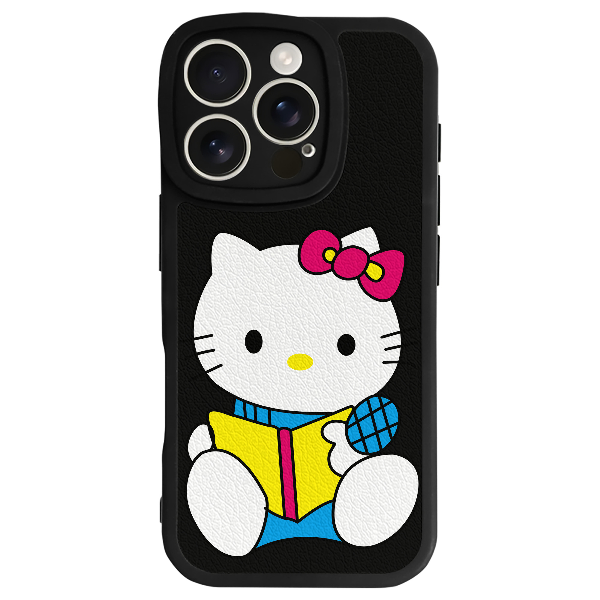 （画像用） Hello Kitty ハローキティ 【iPhone 16シリーズ対応】シリコンスマホケース（レザー調） 材質：シリコン
